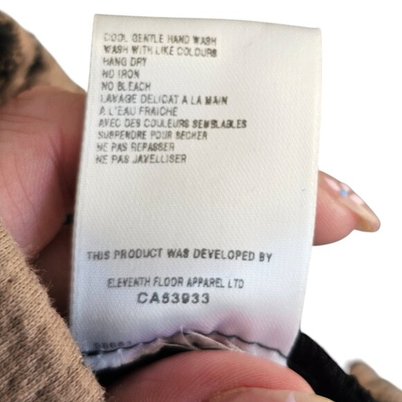 Tonia Debellis Light Brown Black Patterned Zip Sweater Sz M - Picture 9 of 10